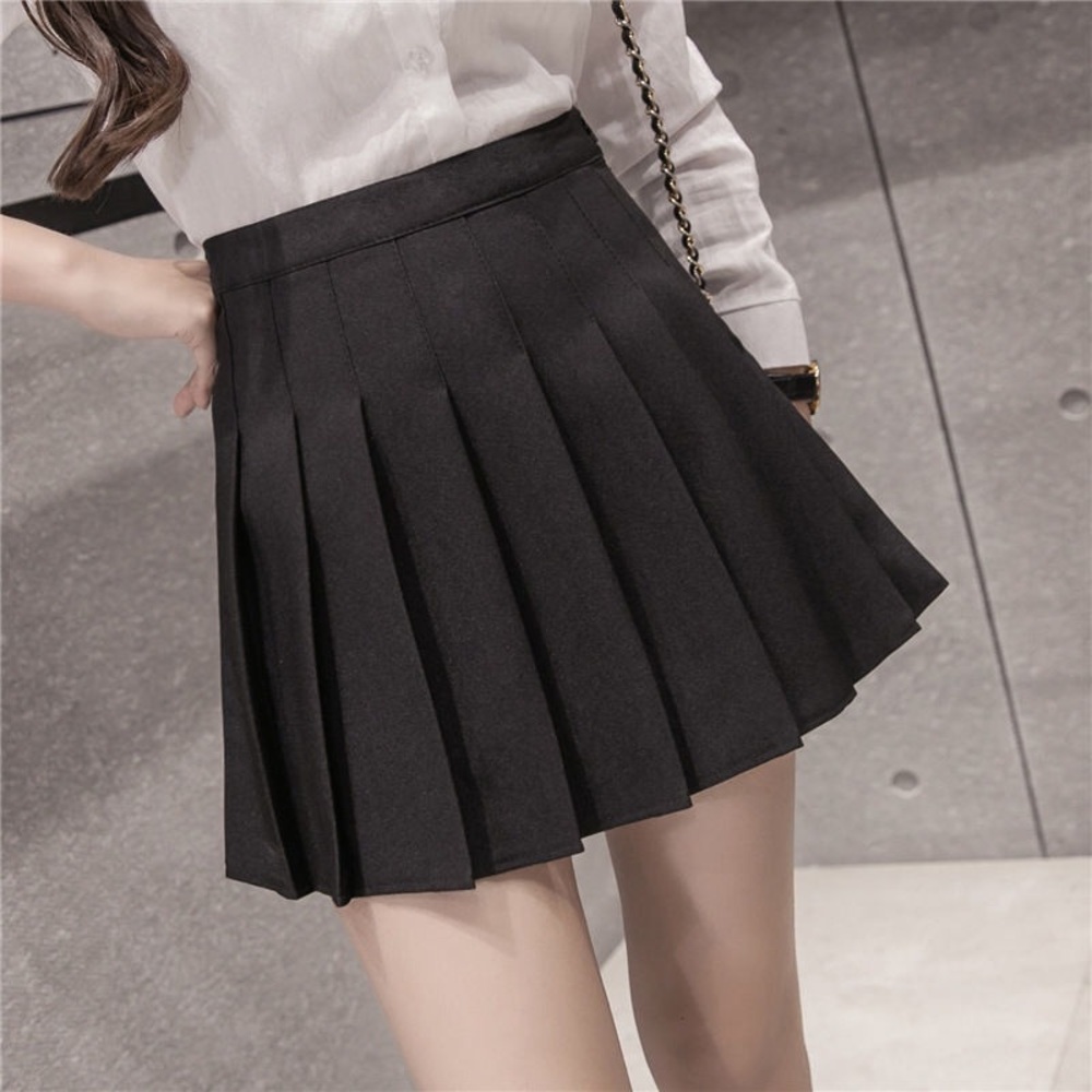 Pleated Skirt High Waisted
